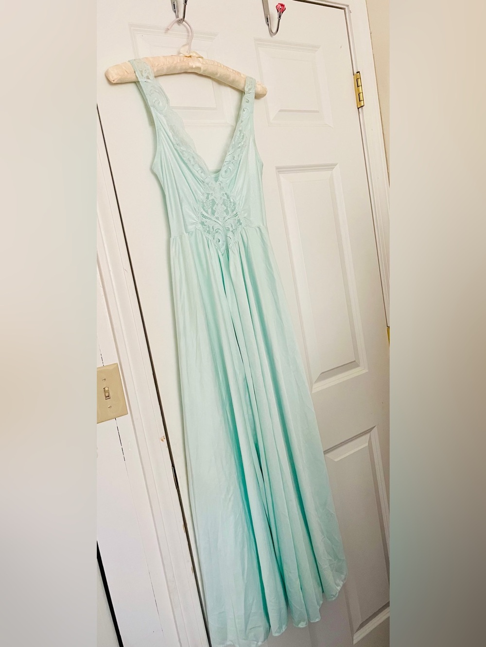 Vintage Olga Nightgown 92270 Aquamarine Mint DEADSTOCK NOS Pristine size L Rare